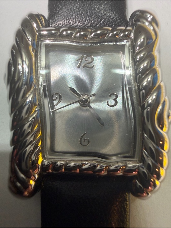 Vintage Angela Cummings Studio Wavy Tank Watch 925 Sterling‎ Silver with case main image 4